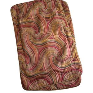 2 Vintage Thomasville King Pillow Shams Swirl Tapestry Mid Century Modern USA